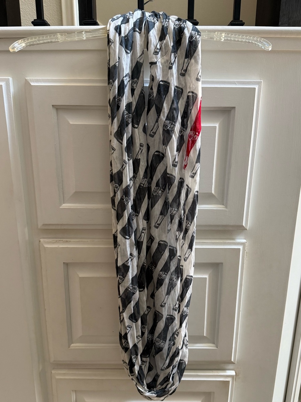 Coca‑Cola Logo Scarf in Red, Black and White